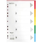 SEPARADOR PVC 5 COLOR A4